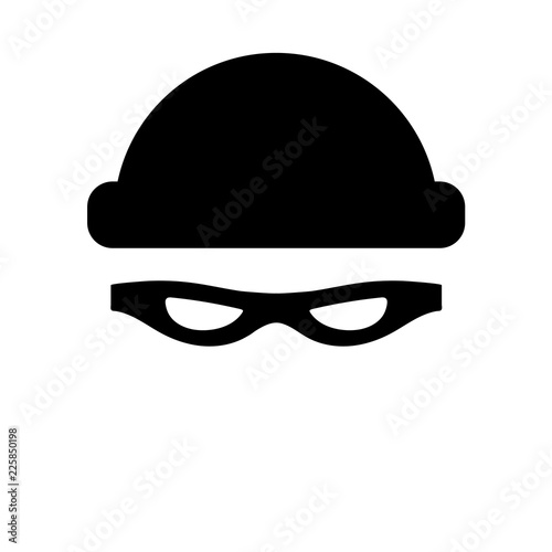 Robber icon, logo on white background