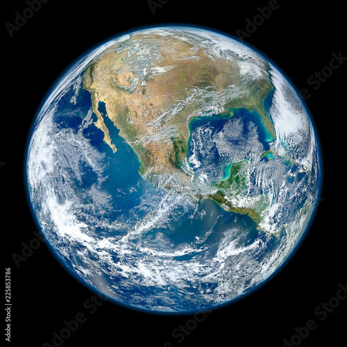 Fototapeta Naklejka Na Ścianę i Meble -  Planet Earth from Space. The image is a handout from NASA