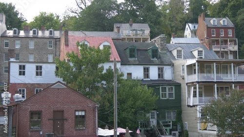 Old homes in Harpers Ferry, West Virginia 4K