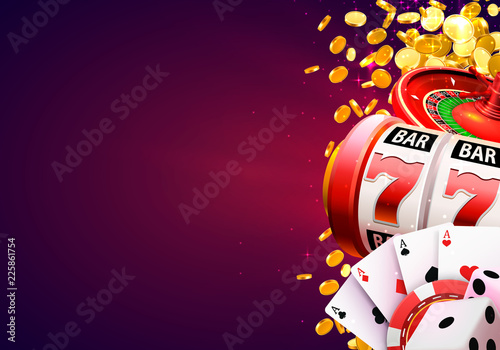 Casino winner banner signboard on background. Vector illustration
