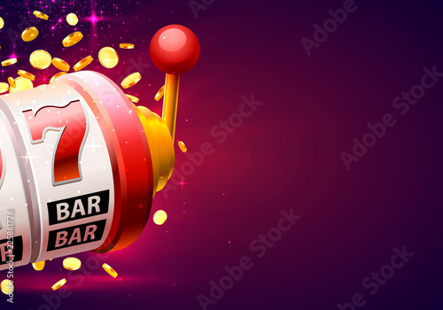 Casino winner banner signboard on background. Vector illustration
