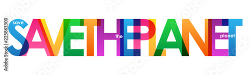 SAVE THE PLANET typography banner