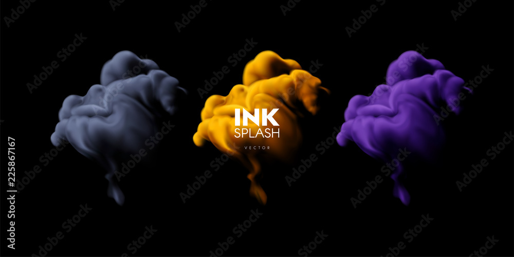 Colorful ink splash.