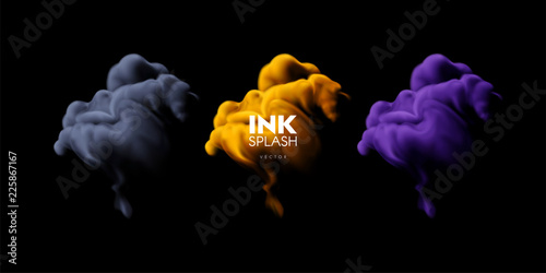 Colorful ink splash.