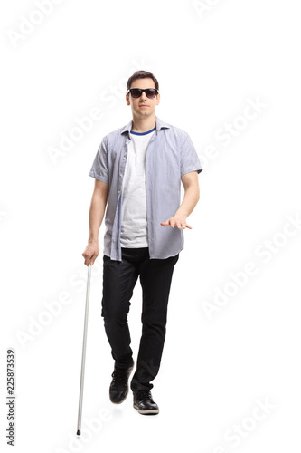 Blind man walking