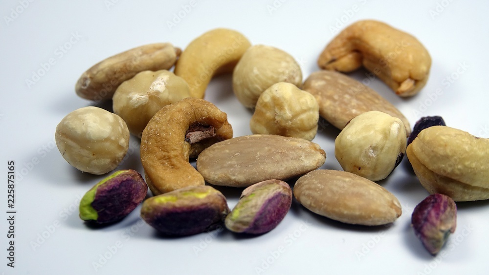 Obraz premium mixed nuts close up macro