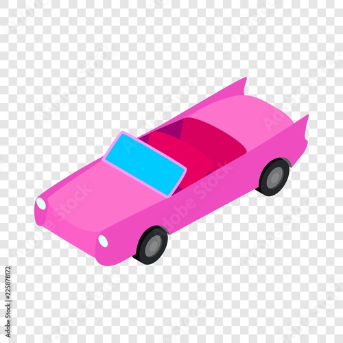 Car convertible isometric icon 3d on a transparent background vector illustration