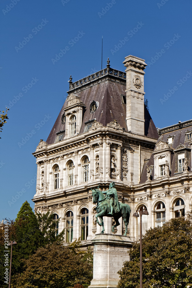 Facade of Paris City Hall - Paris, France