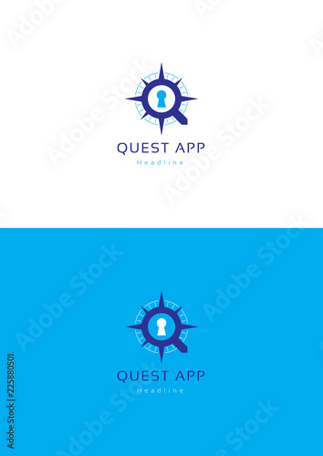 Quest application logo tempalte.
