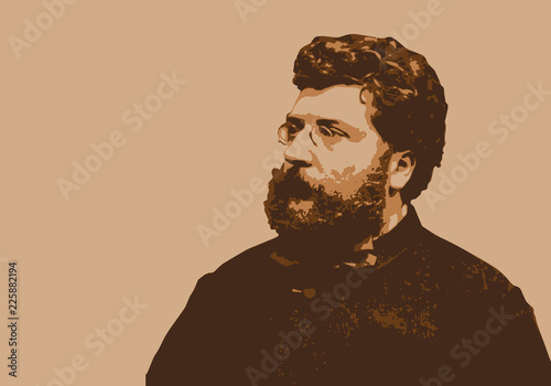 Portrait de George Bizet, célèbre musicien et compositeur français du 19ème siècle. photo