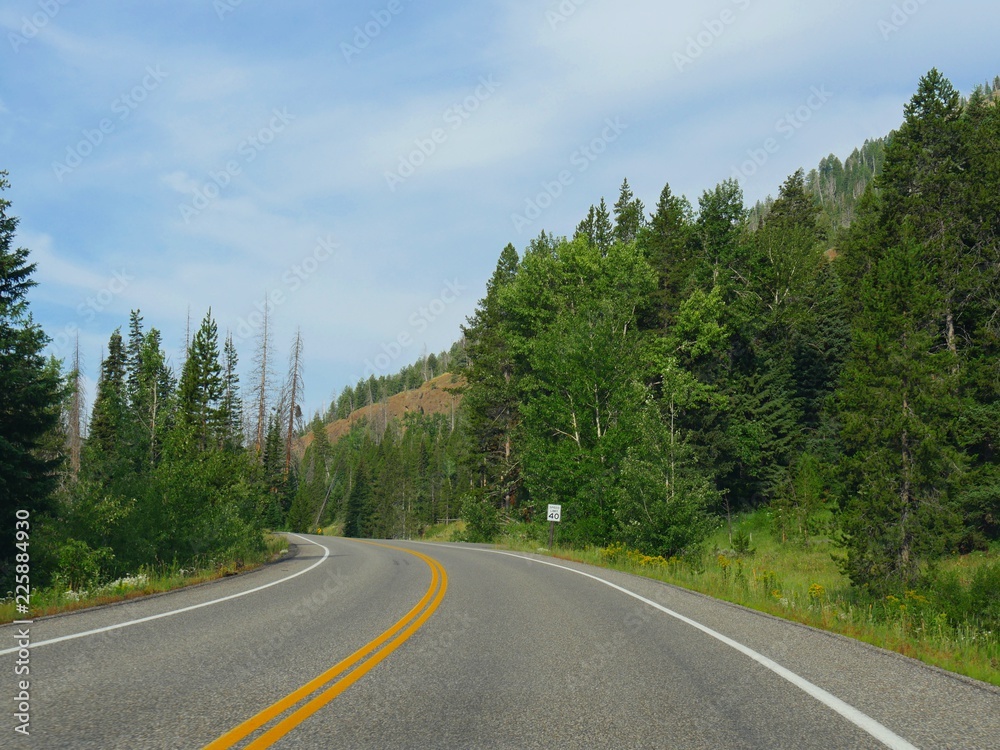 Smooth roads make driving around Yellowstone National Park more enjoyable.