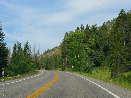 Smooth roads make driving around Yellowstone National Park more enjoyable. © raksyBH