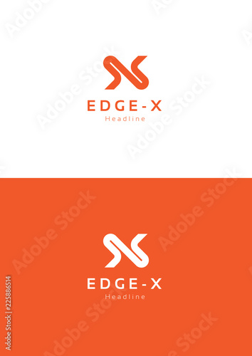 Edge x logo template.