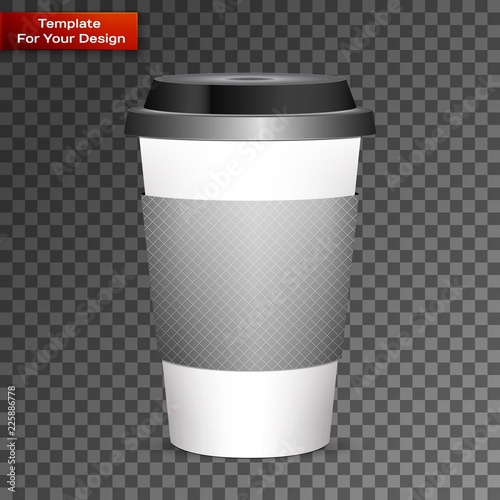 Disposable coffee cup isolated