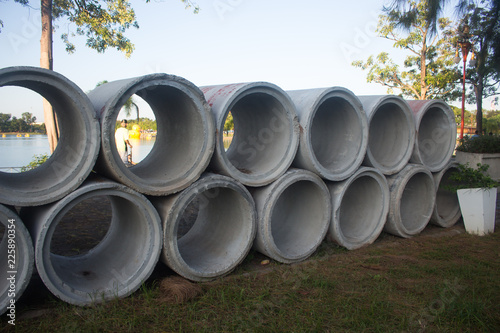 Concrete drainage pipes for industrial building construction