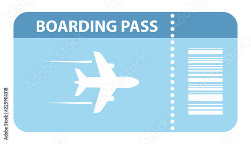 Airplane boarding pass icon
