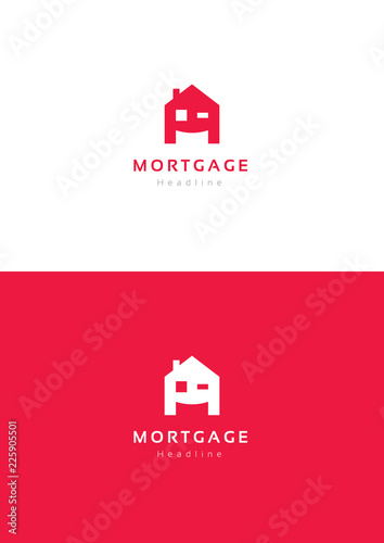 Mortgage logo template.