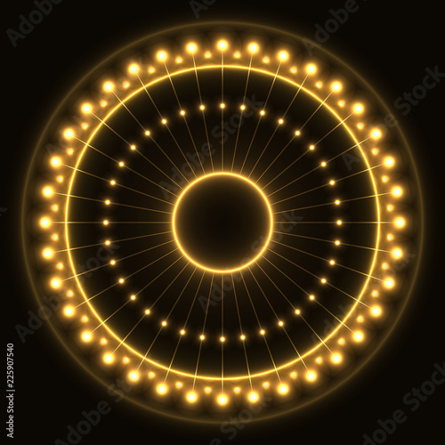 Abstract yellow ring