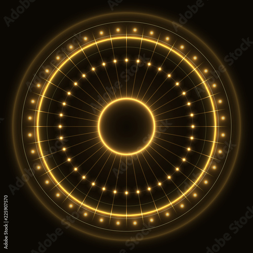 Abstract gold ring