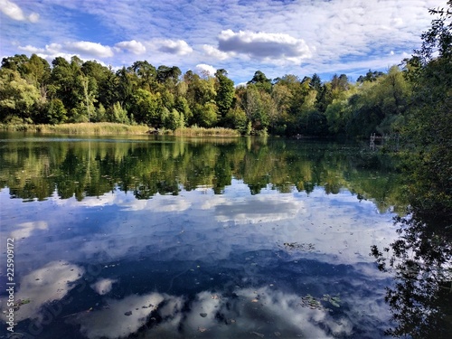 Beautiful and calm Waldsee lake in Walldorf photo