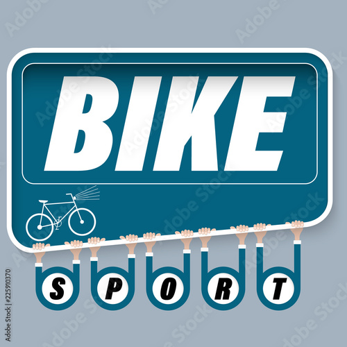 Vector concept illustration for  printed materials, website, promotional materials with topic of biking.