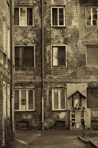 Old buildings warsaw praga photo