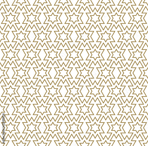 Seamless pattern in lite brown geometric lines.