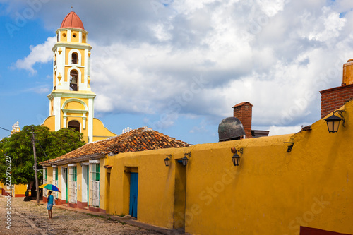 Photography Colonial houses and the Tower of Saint Francis Convent, Trinidad, Cuba