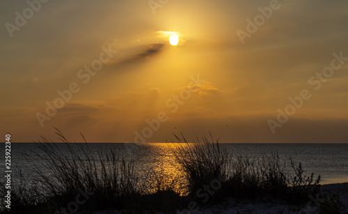 sunset on the sea