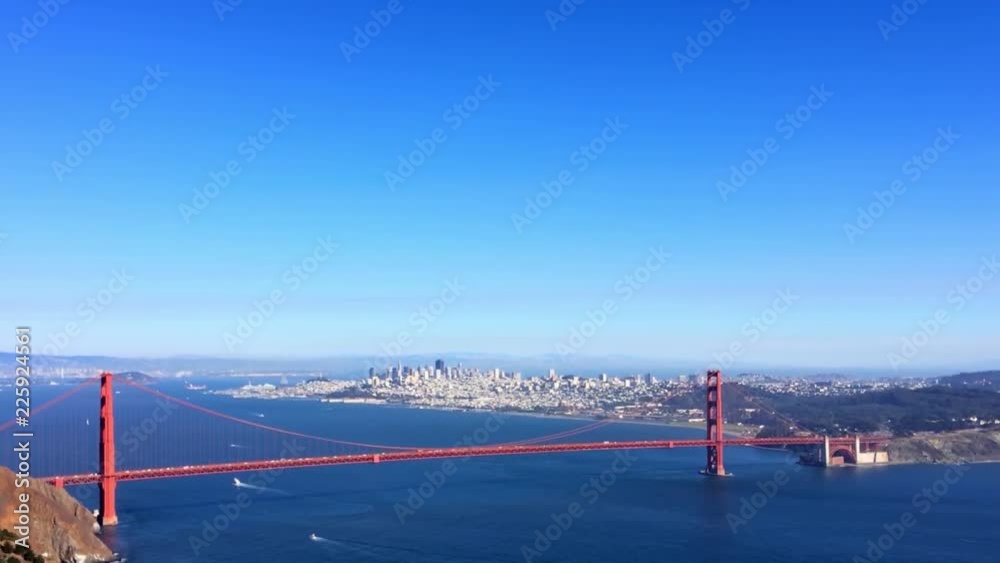 The Golden Gate Bridge as seen from Marine Headlands, San Francisco, California, USA