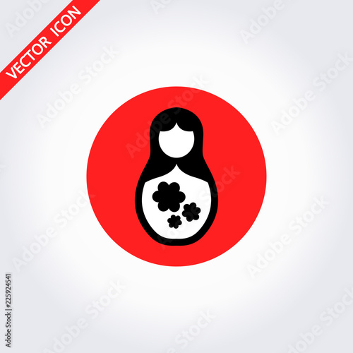 Vector illustration of nested doll (matryoshka).