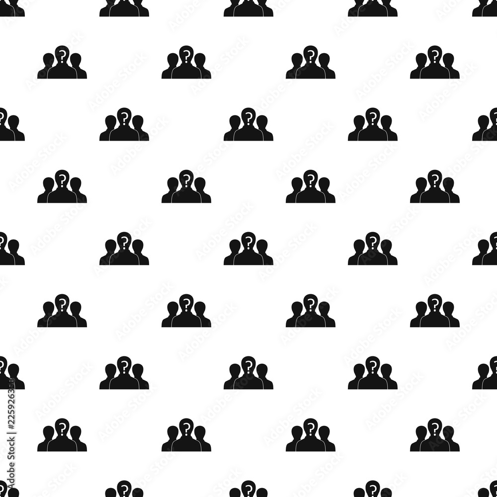 Group of people with unknown personality pattern seamless in simple style vector illustration Group of people with unknown personality pattern seamless in simple style vector illustration