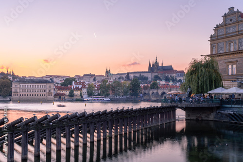 Valokuva View of Prague castle at dusk