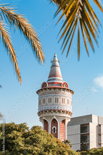 Beautiful water Tower in Barcelona Torre de les Aigues photo