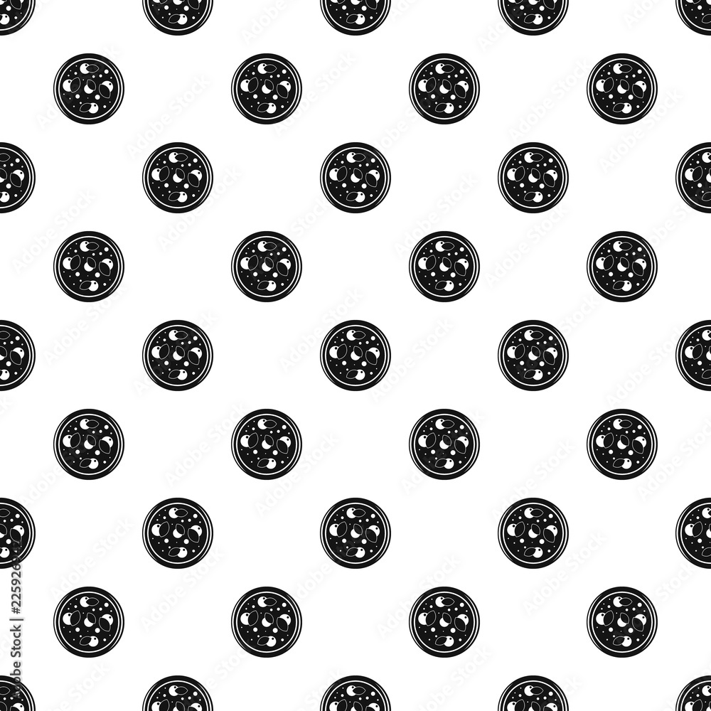 Pizza with greens pattern seamless in simple style vector illustration Pizza with greens pattern seamless in simple style vector illustration
