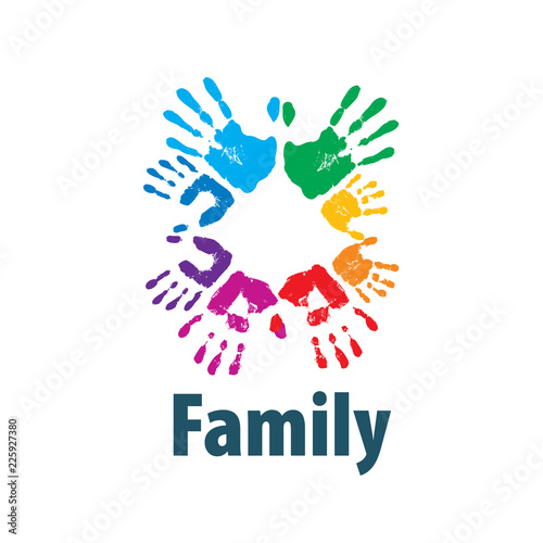 Family icon in the form of hands. Vector illustration © butenkow