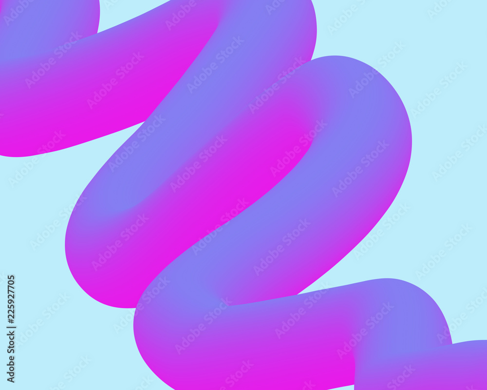 Colored abstast 3d isolated on blue background