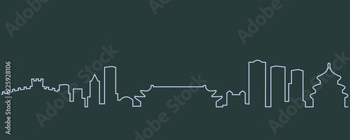 Beijing Single Line Skyline