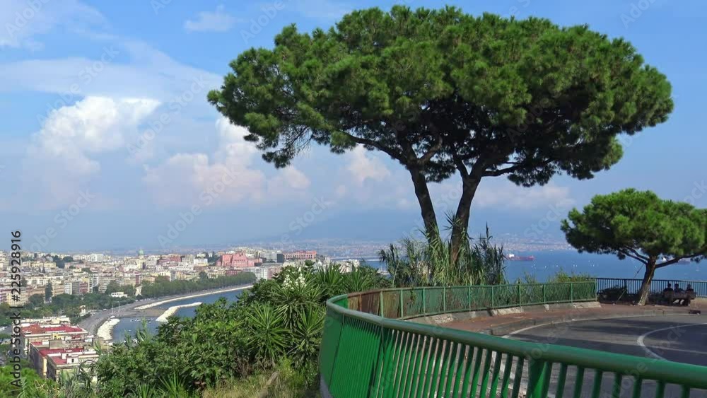 Naples, panorama of the promenade and Mergellina area Naples, panorama of the promenade and Mergellina area