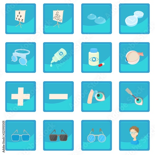 Vision correction icon blue app for any design vector illustration