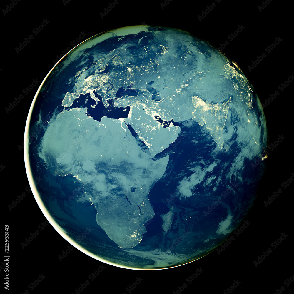 Earth from Space. Best Internet Concept of global business from concepts series. Elements of this image furnished by NASA. 3D illustration