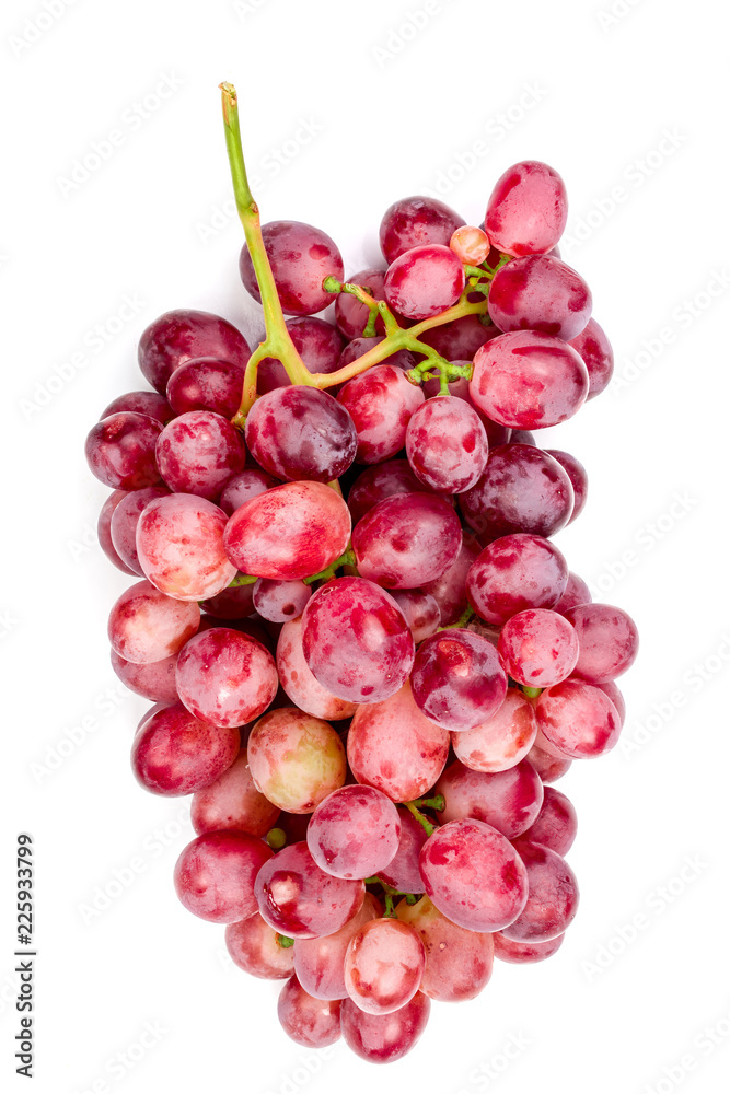 Fototapeta premium pink grapes isolated on the white background