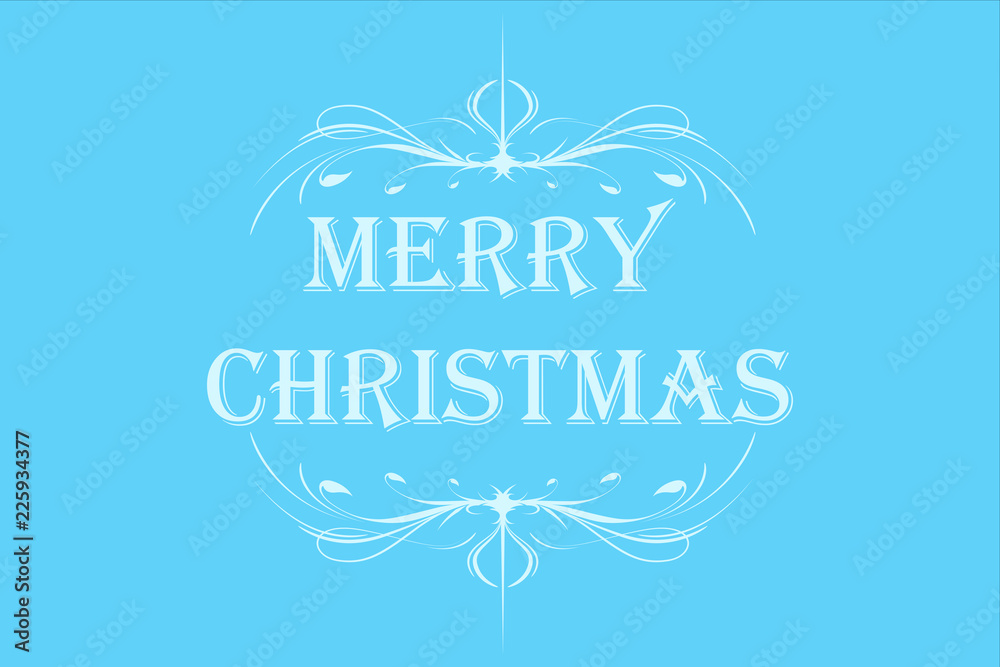 Postal de navidad azul.