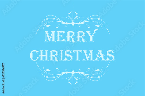 Postal de navidad azul.