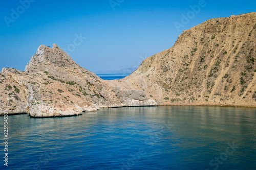 Jebha island and waves and rocks