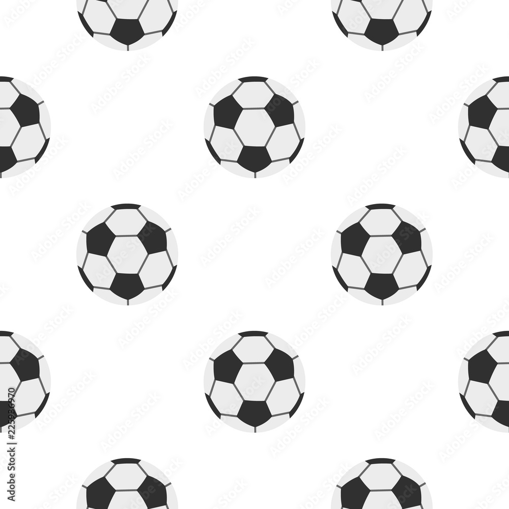 Soccer ball pattern seamless background in flat style repeat vector illustration Soccer ball pattern seamless background in flat style repeat vector illustration