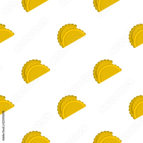 Two empanadas pattern seamless background in flat style repeat vector illustration
