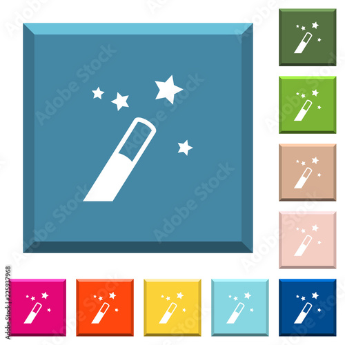 Application wizard white icons on edged square buttons
