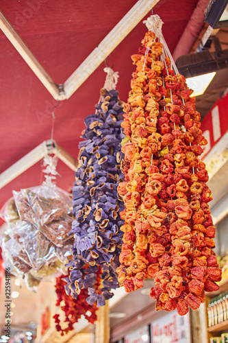 Colorful spices at spice bazaar in Istanbul photo