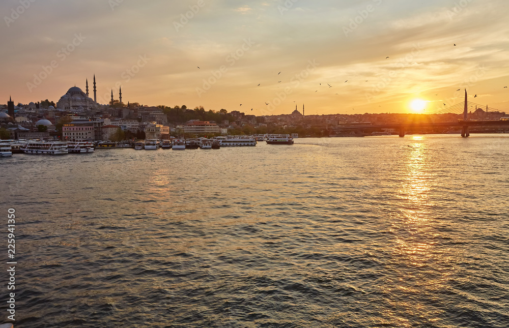 Istanbul at a dramatic sunset